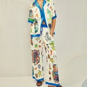 Colorful Graphic Electric Shirt and Pants